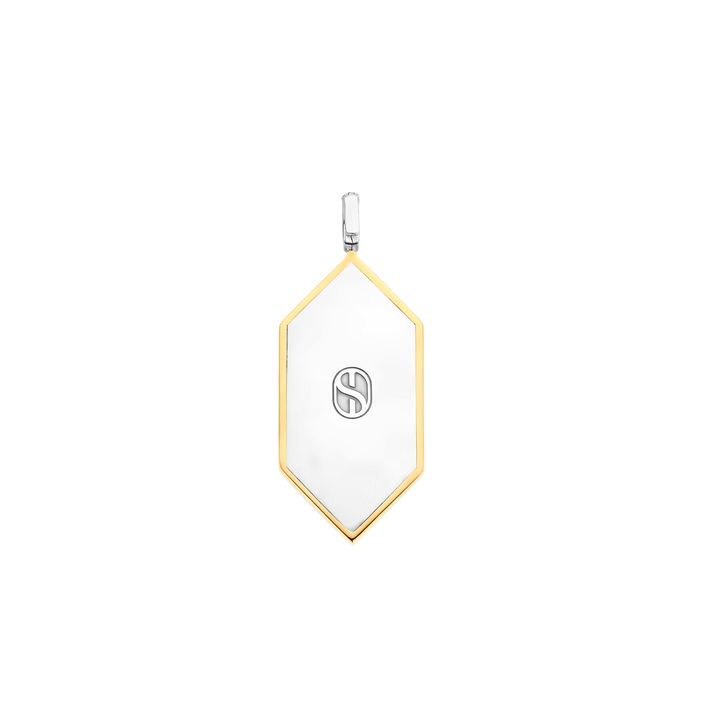 Milano Geometric Mother Of Pearl Pendant - Gold - 6825MW