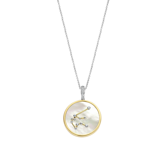 Milano Zodiac Aquarius Pendant - Gold/Silver - 6826AQ