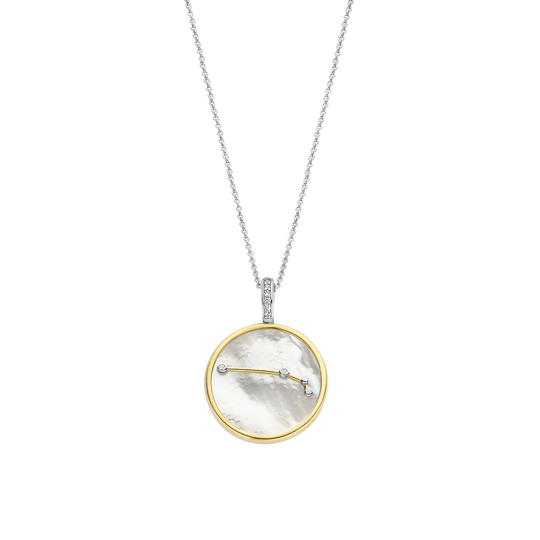 Milano Zodiac Aries Pendant - Gold/Silver - 6826AR