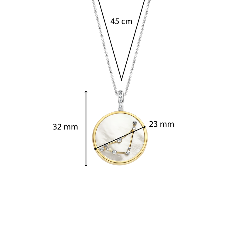 Milano Zodiac Capricorn Pendant - Gold/Silver - 6826CN