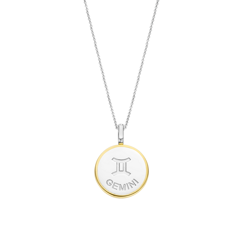 Milano Zodiac Gemini Pendant - Gold/Silver - 6826GE