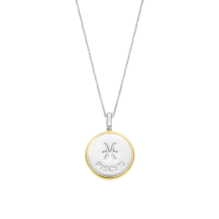 Milano Zodiac Pisces Pendant - Gold/Silver - 6826PI