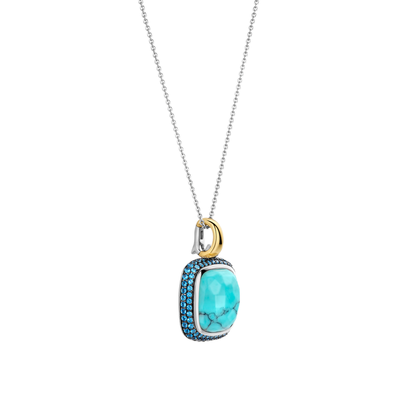 Milano Turquoise Pendant - Gold/Silver - 6828TQ