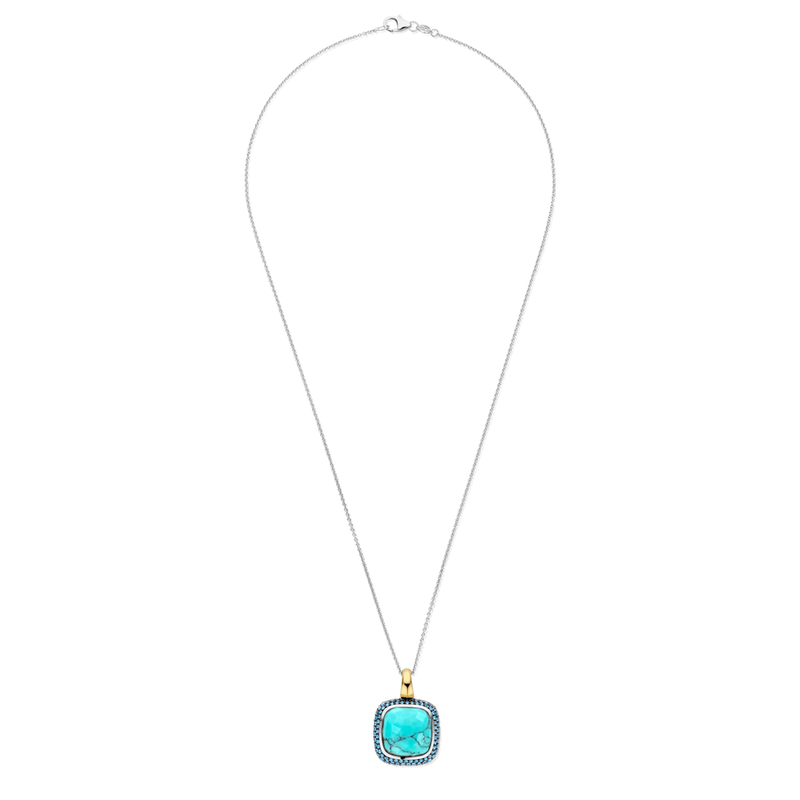 Milano Turquoise Pendant - Gold/Silver - 6828TQ