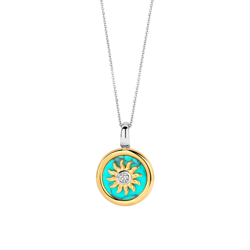 Milano Sun Turquoise Pendant - Gold - 6831TQ