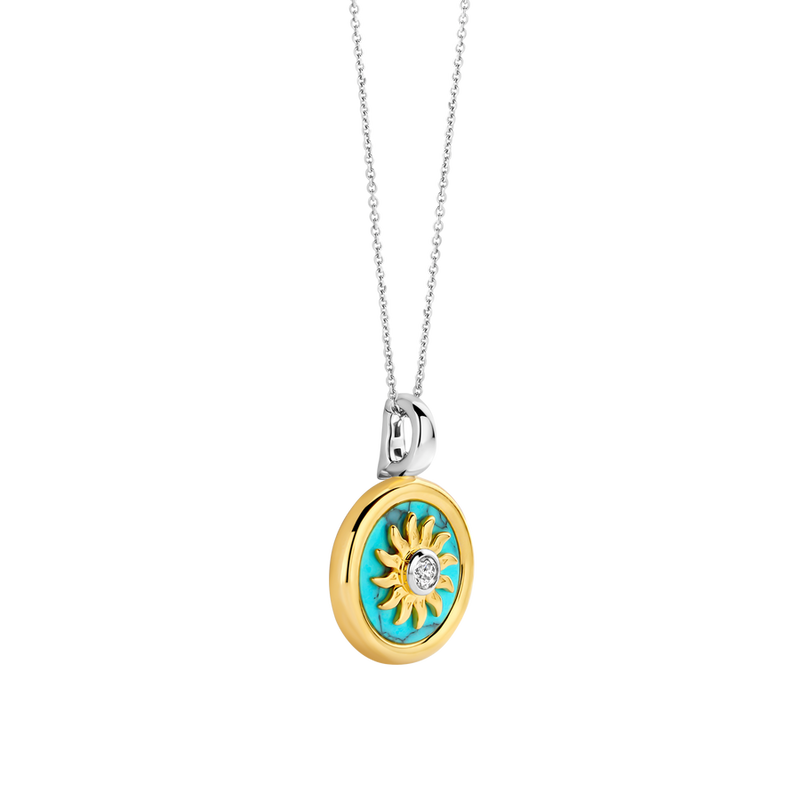 Milano Sun Turquoise Pendant - Gold - 6831TQ