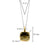 Milano Green Cushion Stone Pendant Necklace - Gold/Silver - 6836KA