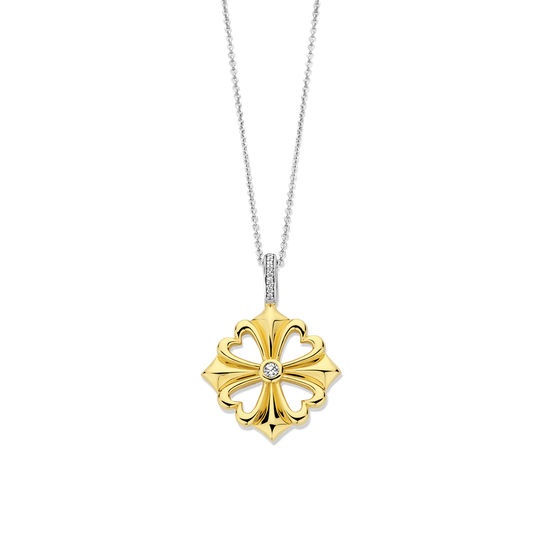 Milano Clover Pendant Necklace - Gold/Silver - 6839ZY