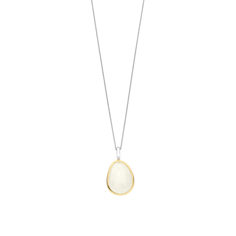 Milano Mother Of Pearl Pendant - Gold/Silver - 6846MW