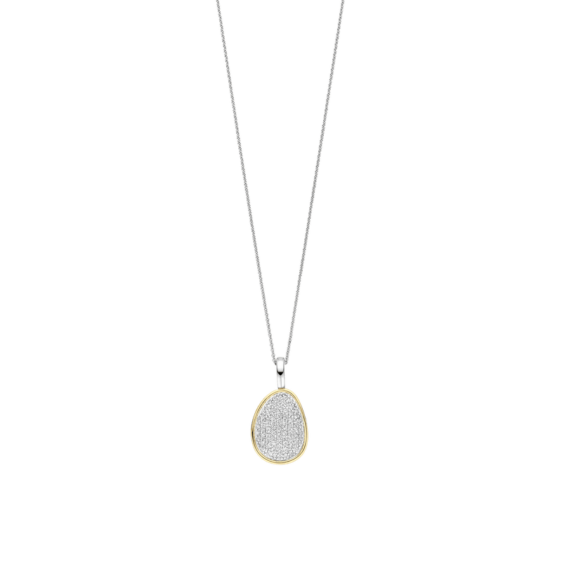 Milano Pavé-Set Pendant Necklace - Gold/Silver - 6847ZY