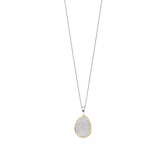 Milano Pavé-Set Pendant Necklace - Gold/Silver - 6847ZY