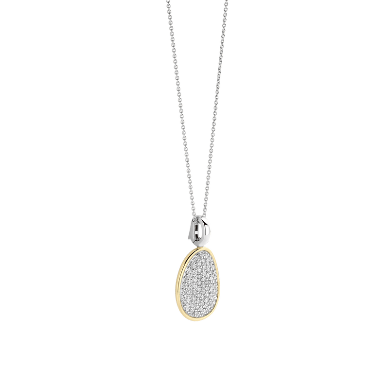 Milano Pavé-Set Pendant Necklace - Gold/Silver - 6847ZY