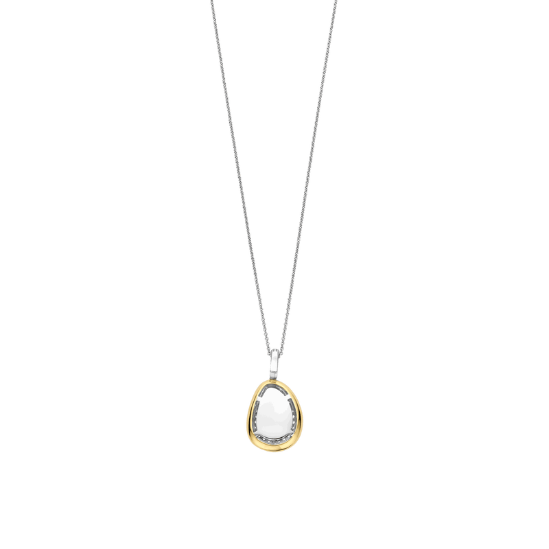 Milano Pavé-Set Pendant Necklace - Gold/Silver - 6847ZY