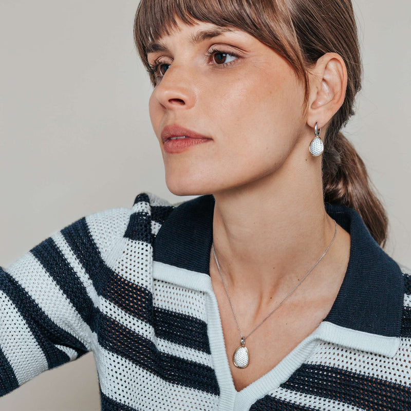 Milano Pavé-Set Pendant Necklace - Gold/Silver - 6847ZY