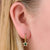 Celeste Mini Star Huggie Hoop Earrings - Emerald Green & Gold - AS22SGE25