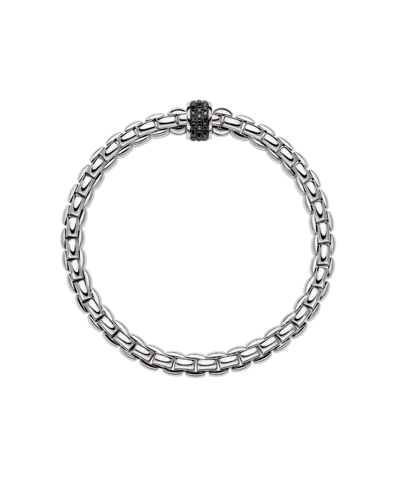 EKA Flex'it Black Diamond Bracelet, Medium - 18ct White Gold - 704BPAVENM