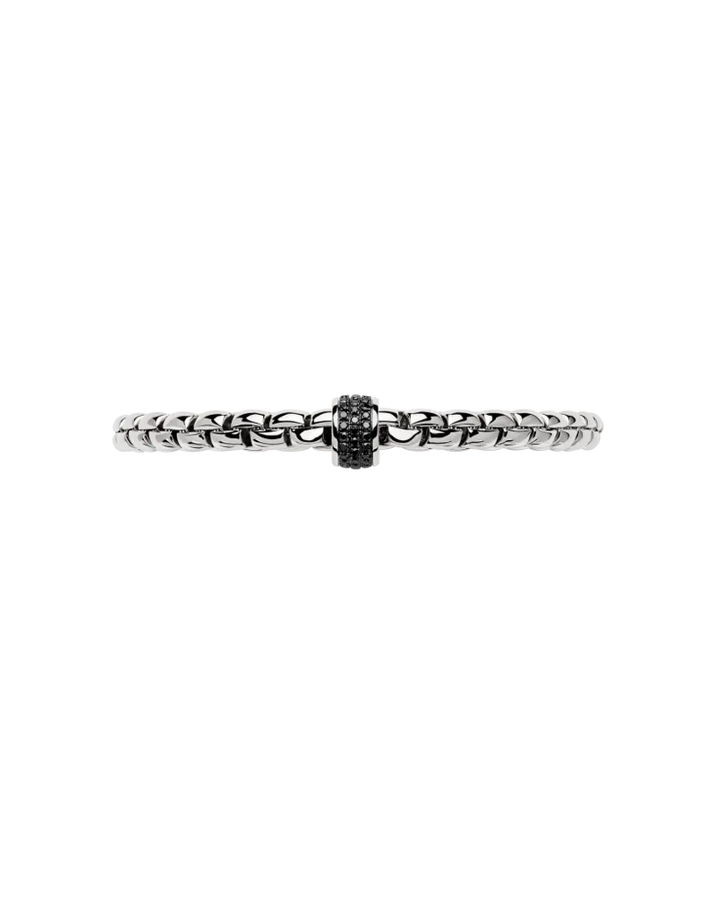 EKA Flex'it Black Diamond Bracelet, Medium - 18ct White Gold - 704BPAVENM