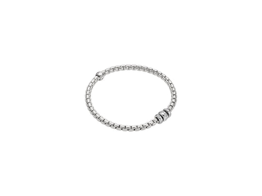 Eka Flex'It Bracelet With Rhombus Set Diamonds, Medium - 18ct White Gold - 73101B3_PB_B_BBB_00M