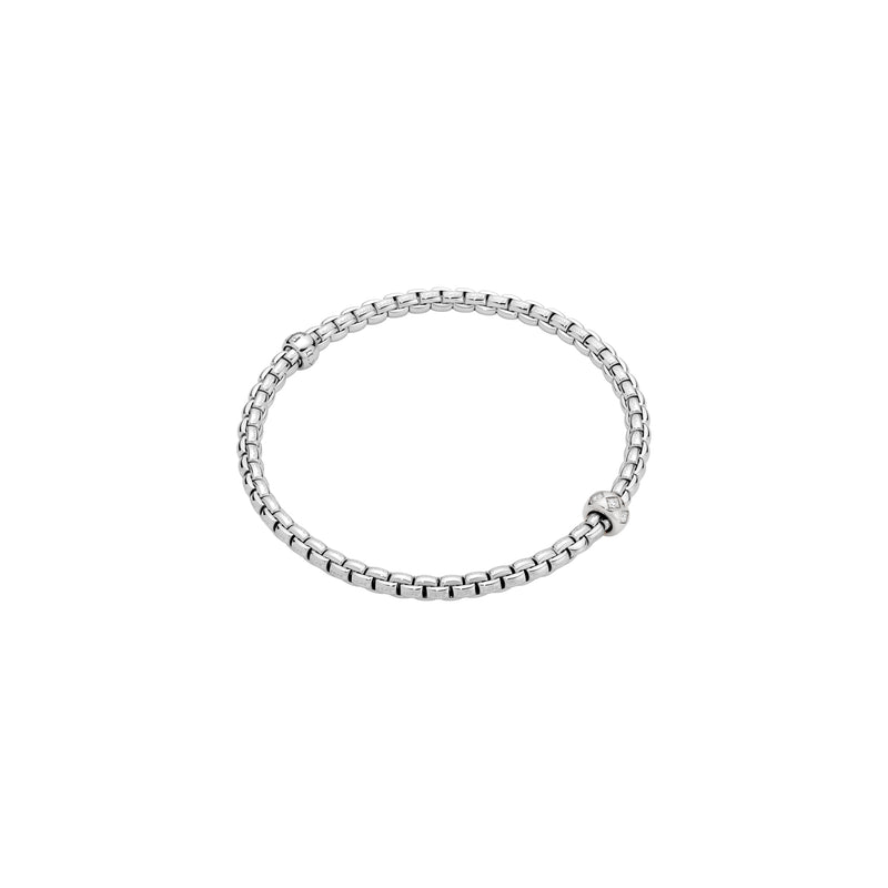Eka Flex'It Bracelet With Rhombus Set Diamonds, Medium - 18ct White Gold - 73101BX_BB_B_XBX_00M