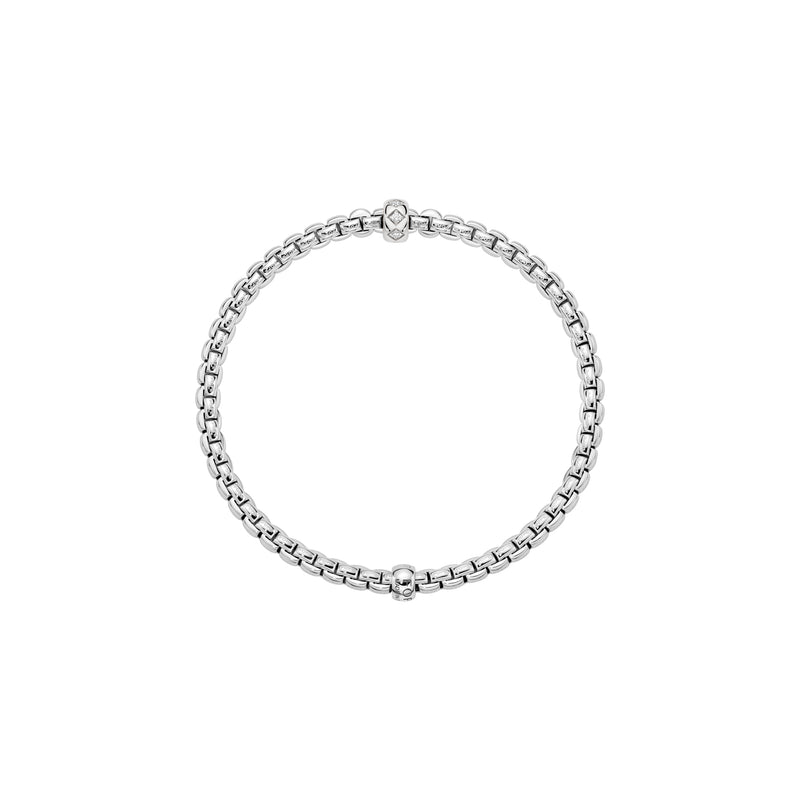 Eka Flex'It Bracelet With Rhombus Set Diamonds, Medium - 18ct White Gold - 73101BX_BB_B_XBX_00M