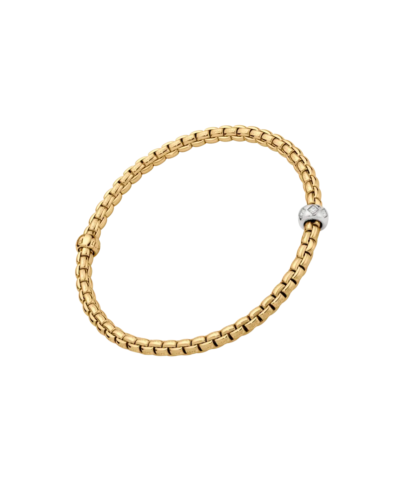 Eka Flex'It Bracelet With Rhombus Set Diamonds, Medium - 18ct Yellow Gold - 73101BX_BB_G_XBX_00M