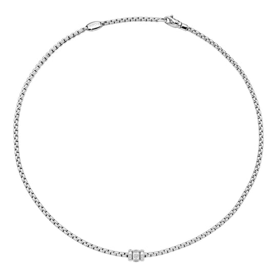 Eka Necklace With Rhombus Set Diamonds - 18ct White Gold - 73101C3_PB_B_BBB_043