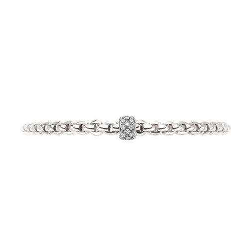 Eka Flex'it Diamond Pavé Bracelet, Medium - 18ct White Gold - 733BPAVEM-B