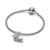 Christmas Dachshund Dangle Charm - Platinum Plated