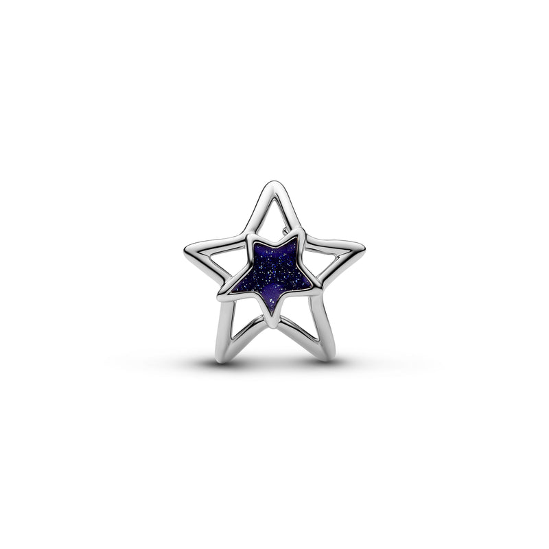 Openwork Star Charm - Platinum Plated