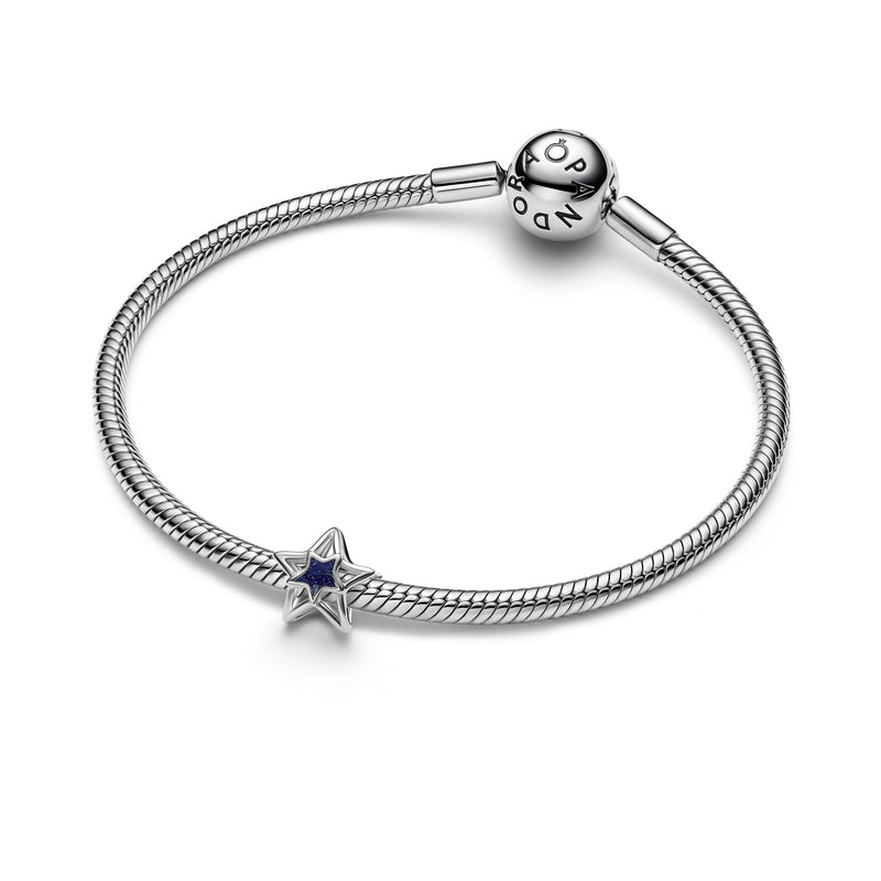 Openwork Star Charm - Platinum Plated