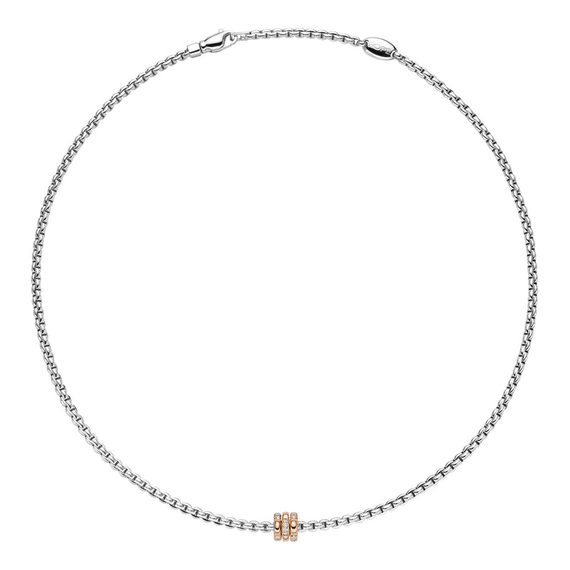 Eka Rope Necklace - 18ct White/Rose Gold - 73901CX_BB_B_RRR_043