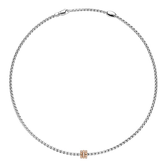 Eka Rope Necklace - 18ct White/Rose Gold - 73901CX_BB_B_RRR_043