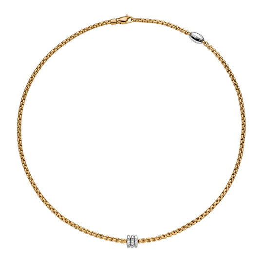 Eka Rope Necklace with Diamonds - 18ct Yellow Gold - 73901_BB_G_BBB_043