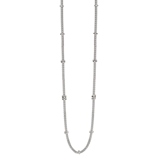 Prima Long Diamond Rope Necklace - 18ct White Gold - 742C-BBR-90