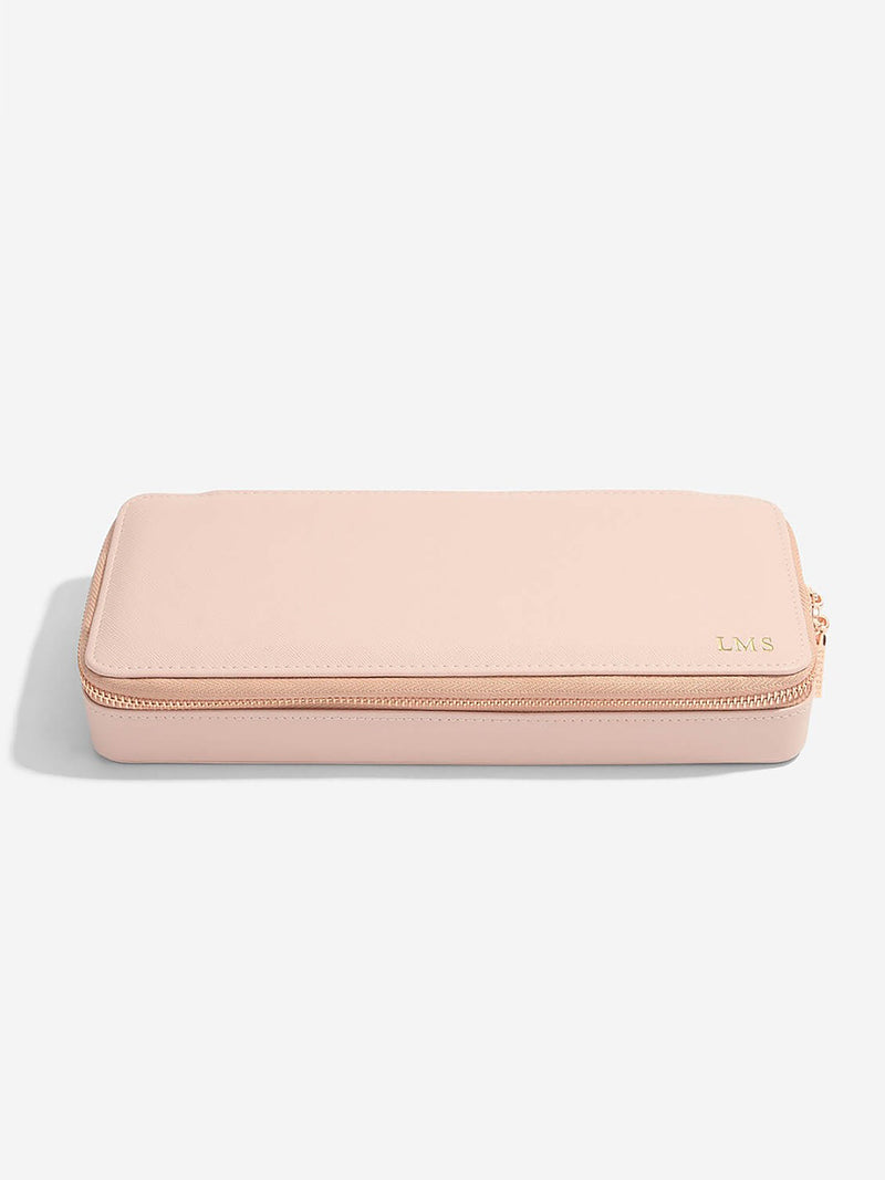 Sleek Necklace Travel Jewellery Box - Blush Pink - 74306