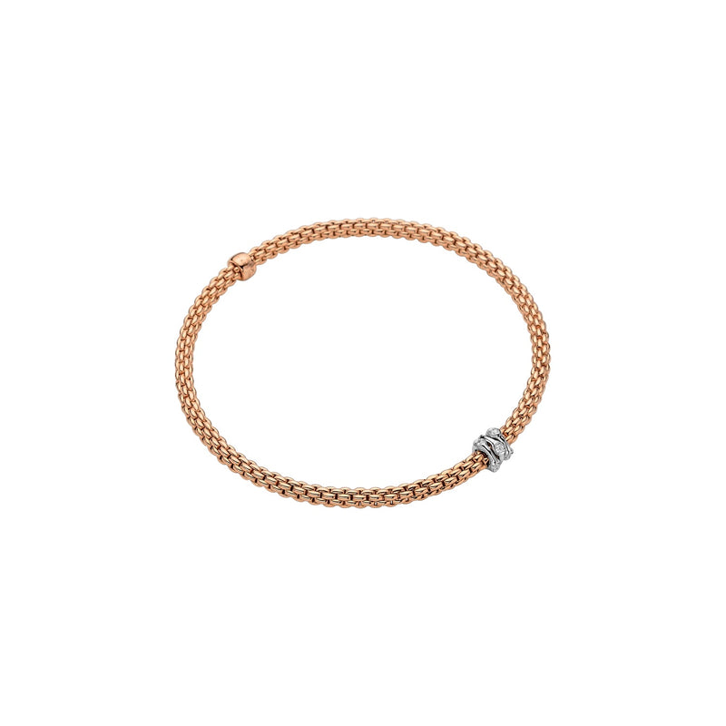 Prima Flex'It Bracelet With Diamonds, 0.12ct - 18ct Rose Gold