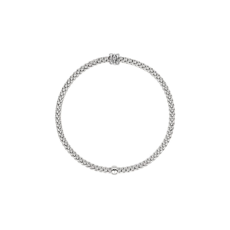Prima Flex'it Bracelet with Diamonds, Large - 18ct White Gold - 74308BX_BB_B_BBB_00L