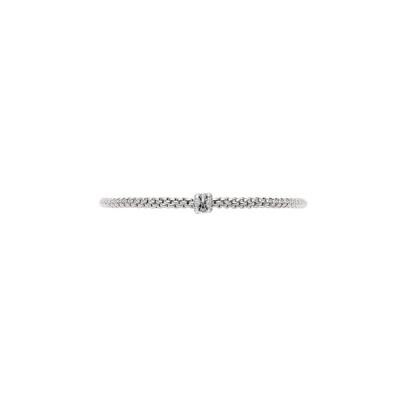 Prima Flex'it Bracelet with Diamonds, Small - 18ct White Gold - 743BBBRS-B