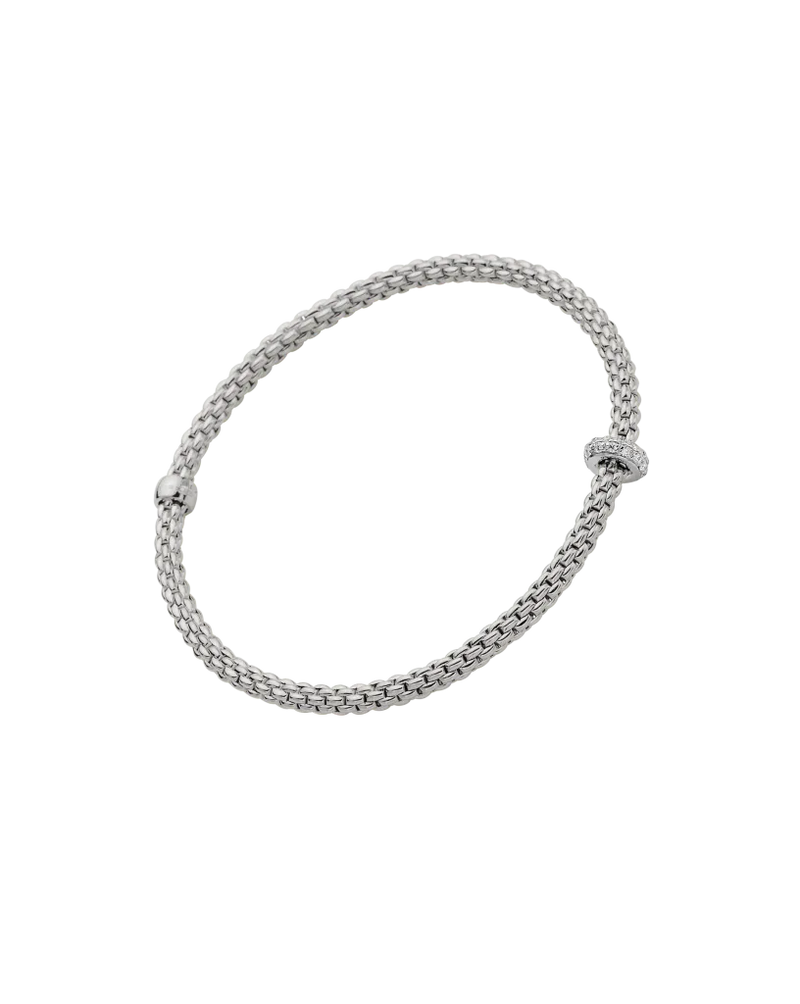 Prima Flex'It Bracelet With Diamonds, Large - 18ct White Gold - 74508BX_BB_B_XBX_00L