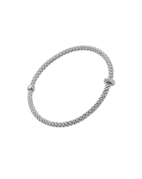 Prima Flex'It Bracelet With Diamonds, Medium - 18ct White Gold - 74508BX_BB_B_XBX_00M