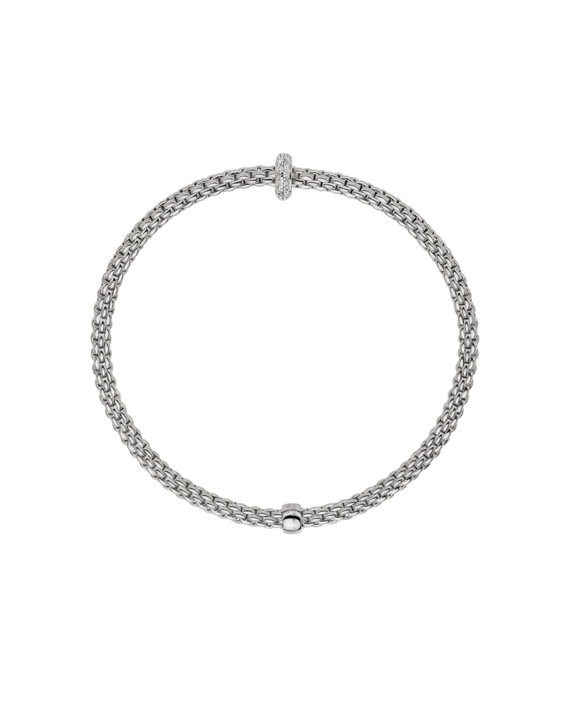 Prima Flex'It Bracelet With Diamonds, Medium - 18ct White Gold - 74508BX_BB_B_XBX_00M