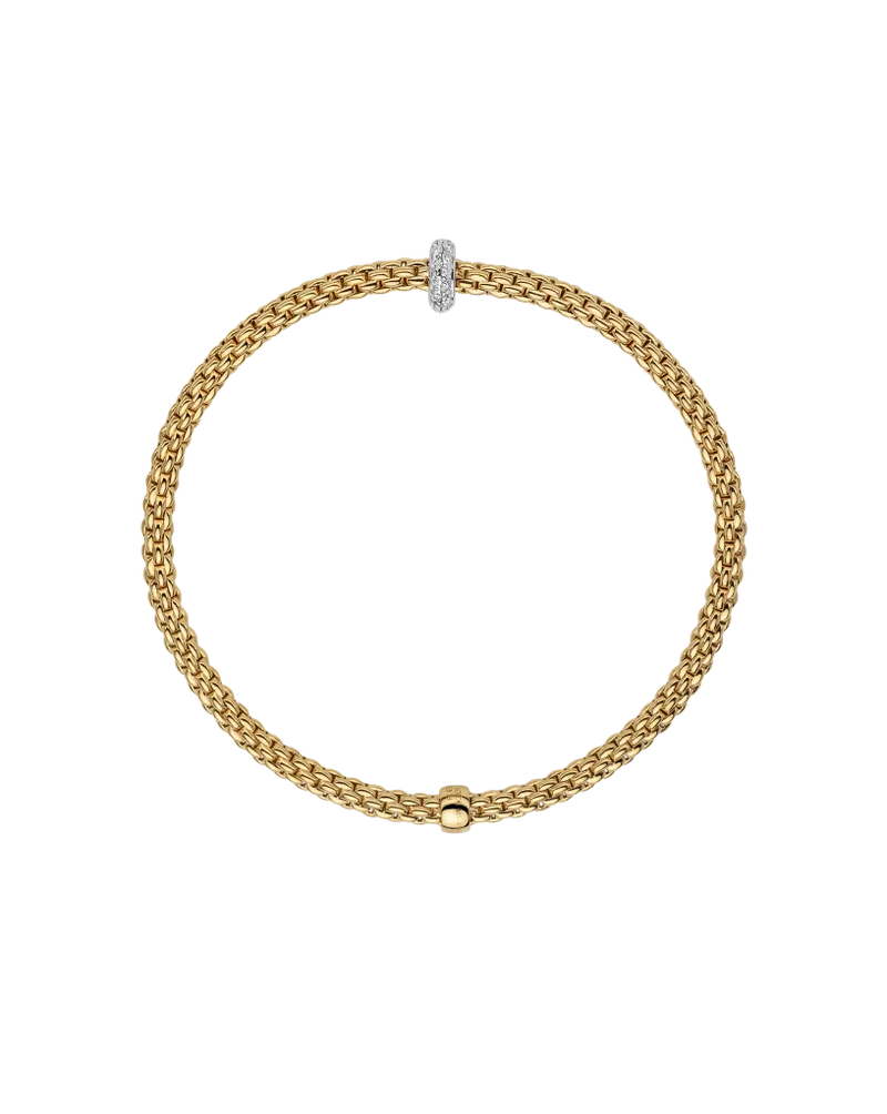 Prima Flex'It Bracelet With Diamonds, Medium - 18ct Yellow Gold - 74508BX_BB_G_XBX_00M