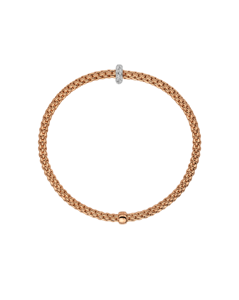 Prima Bracelet With Diamonds, Medium - 18ct Rose Gold - 745B-BBRM
