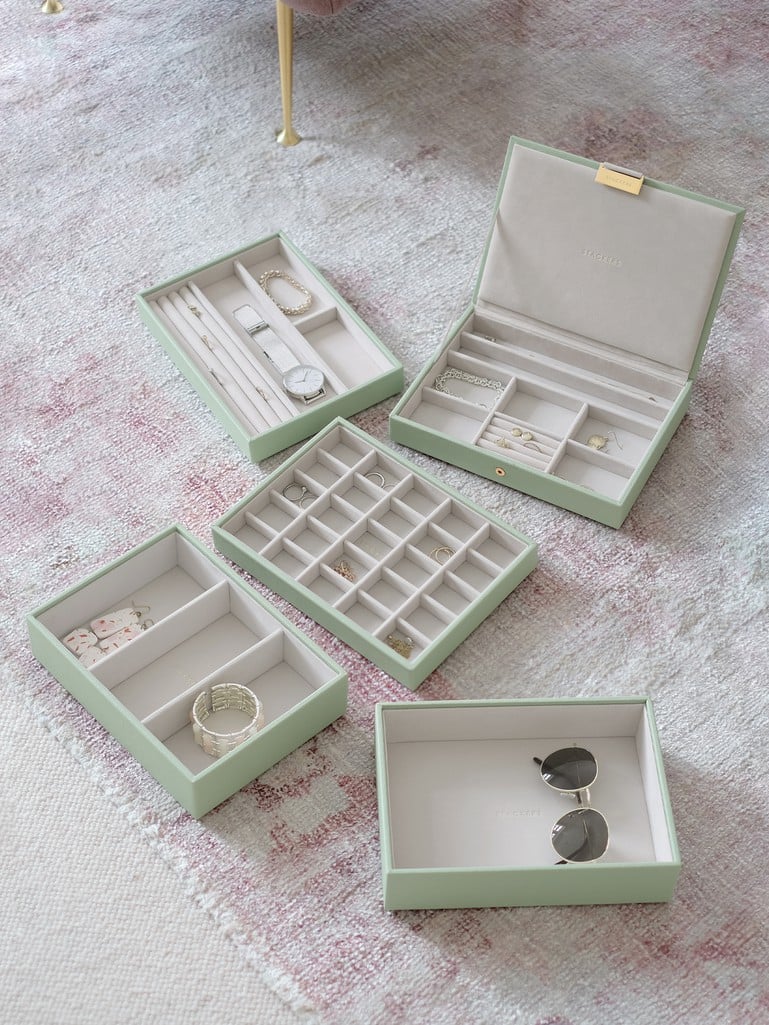Classic Jewellery Box, Set of 5 - Sage Green - 74519
