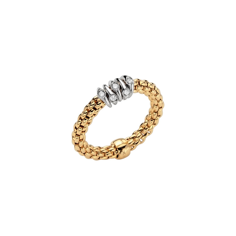 Prima Flex'It Ring with Diamonds, Medium - 18ct Yellow Gold - 74608AX_BB_G_XBX_00M