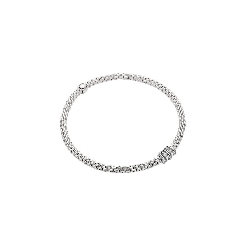 Prima Flex'it Bracelet with Diamonds, 0.07ct - 18ct White Gold