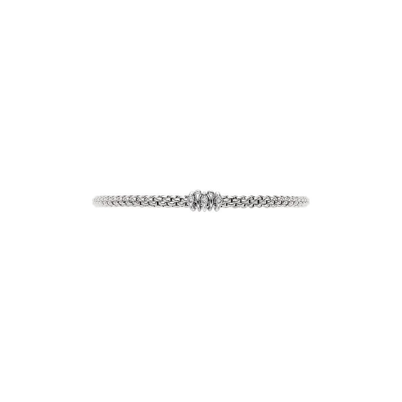 Prima Flex'it Bracelet with Diamonds, Large - 18ct White Gold - 746BBBRL-B