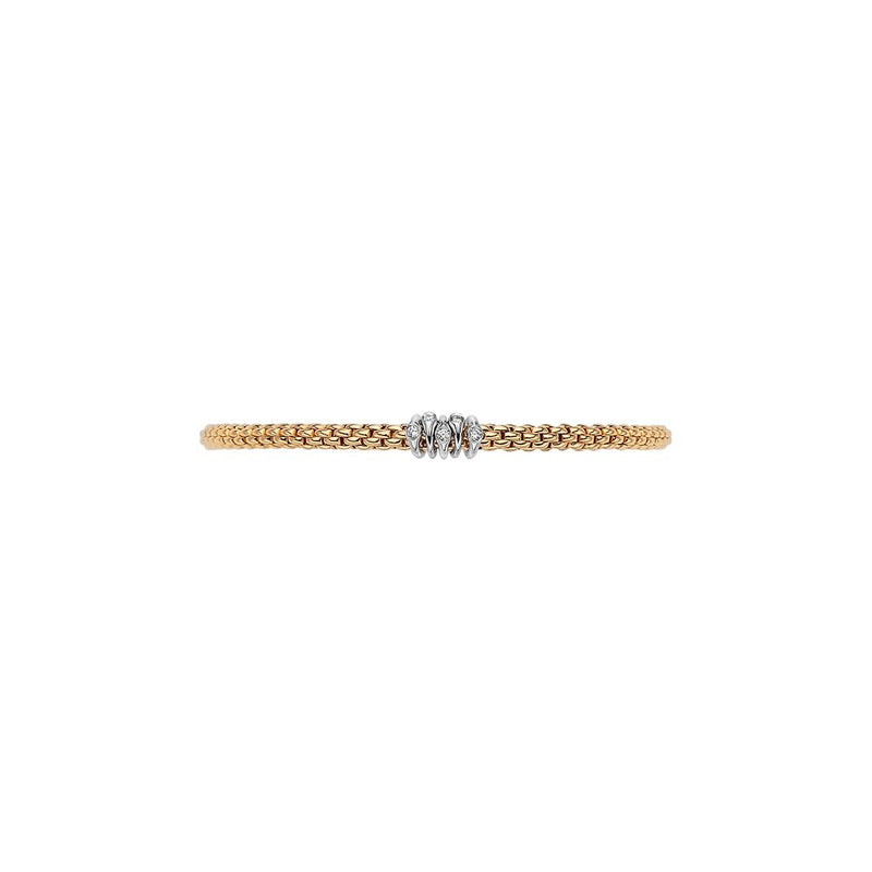 Prima Flex'it Bracelet with Diamonds, Small - 18ct Yellow Gold - 746BBBRS-GB
