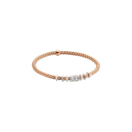 Prima Bracelet With Diamonds, Medium - 18ct Rose Gold - 74708BX_BB_R_XBX_00M
