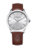 1975 Quartz Date, 39mm - Stainless Steel/Brown Leather- 751007-SS001-130-3
